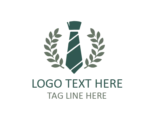Elegant Striped Tie Fashion Logo