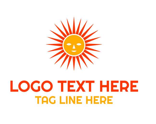  Elegant Sun Face Logo