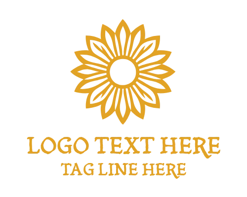 Elegant Sunflower Logo