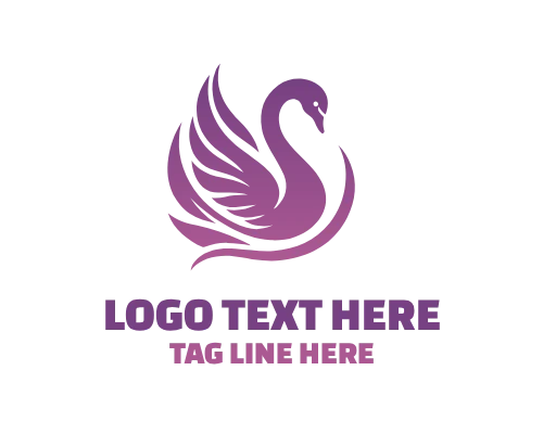Elegant Swan Bird Logo
