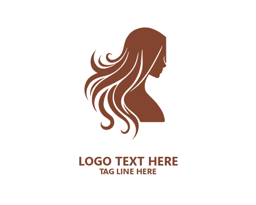 Elegant Symbol Women Hair Logo