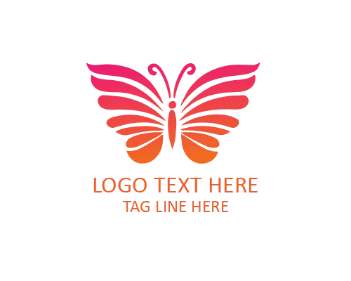 Elegant Thin Butterfly Logo