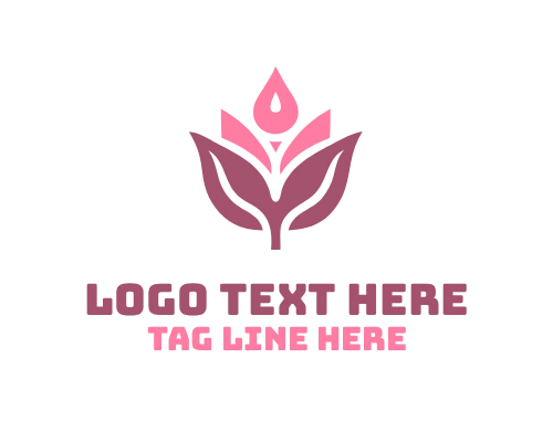 Elegant Tulip Badge Logo