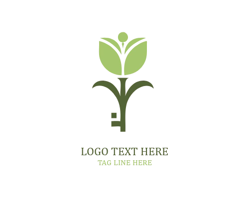 Elegant Tulip Outline Logo