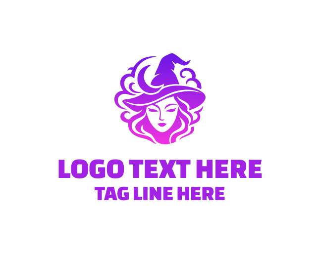 Elegant Witch Silhouette Logo