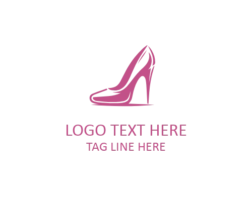 Elegant Women Heels Footwear Logo
