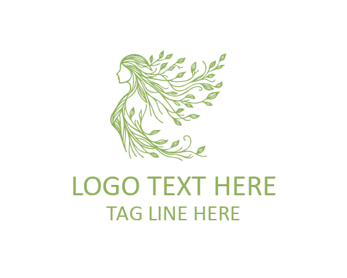 Elegant Women Tree Logo