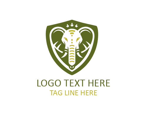 elephant Animal Shield Logo for Strategy and Unity Brands