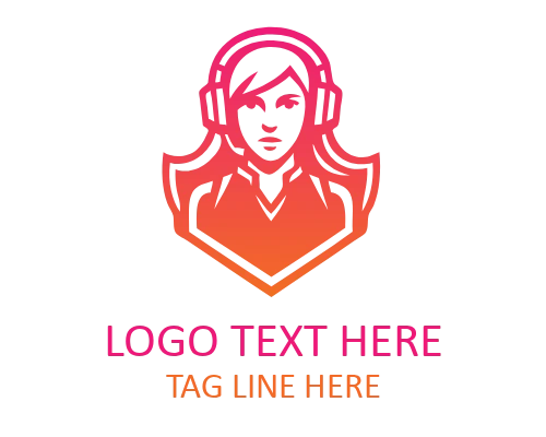 Elite Female Gamer Esports Logo