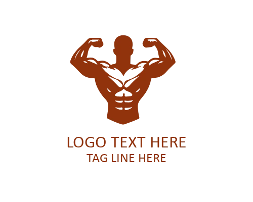Elite Fitness Muscular Man Logo