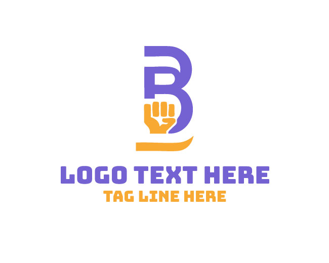 Letter B Fist Logo