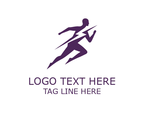 Energetic Human Emblem Logo