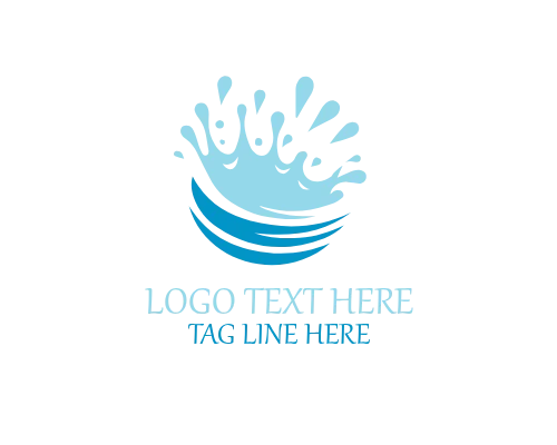 Energetic Liquid Splash Logo for Sports Drink Brands