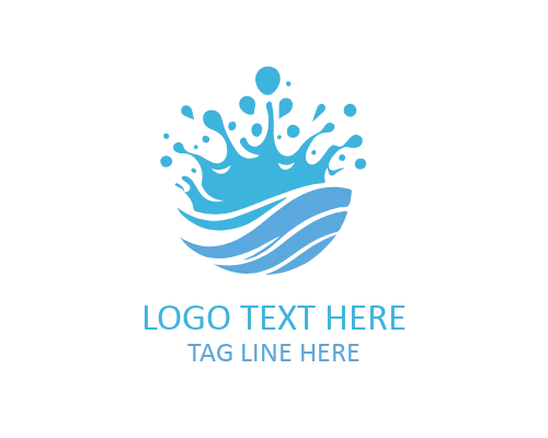 Energetic Splash Drop Logo for Sports and Hydration Brands