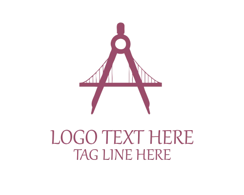 Engineering Architecture Bridge Logo for Infrastructure Branding