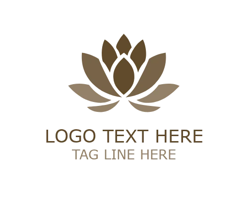 Enlightenment Lotus Floral Logo for Meditation and Yoga Branding
