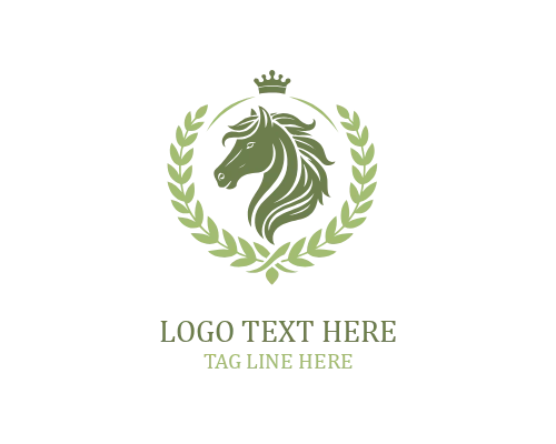 Equestrian Horse Crown Logo