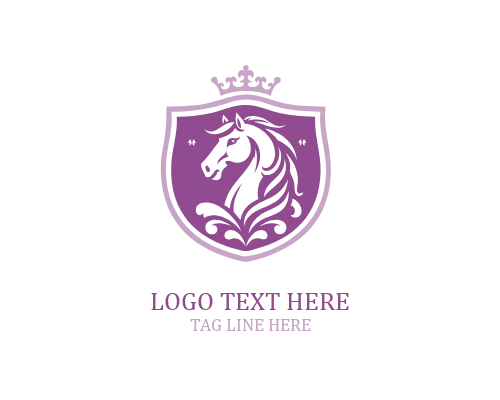 Equestrian Horse Shield Logo