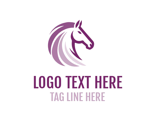 Equestrian Linear Horse Logo Design