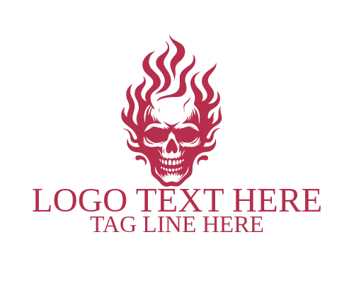 Esports Flaming Skull Logo