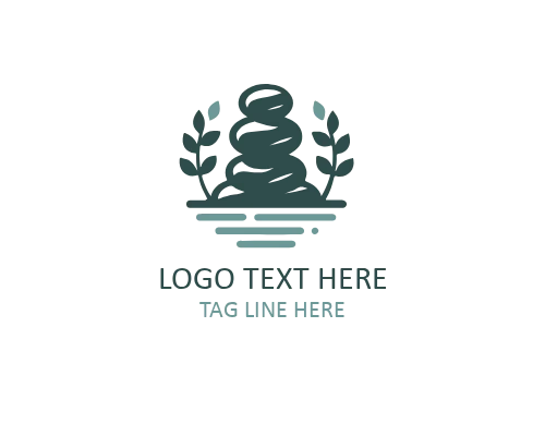 Etched Flat Stone Logo for Architecture, Construction, and Design Brands