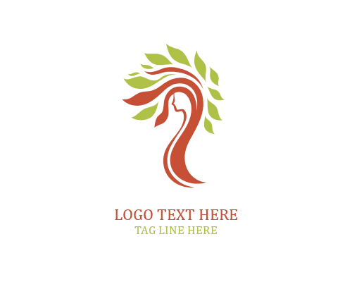 Eternal Feminine Woman Tree Logo