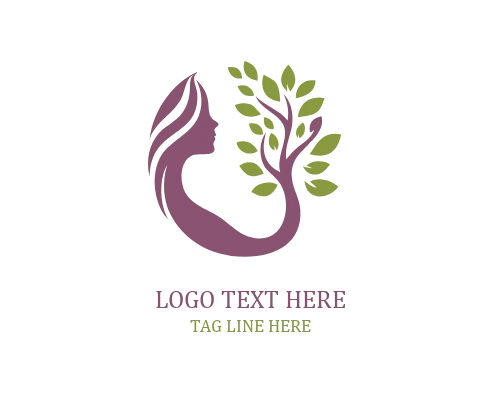 Eternal Growth Woman Tree Logo