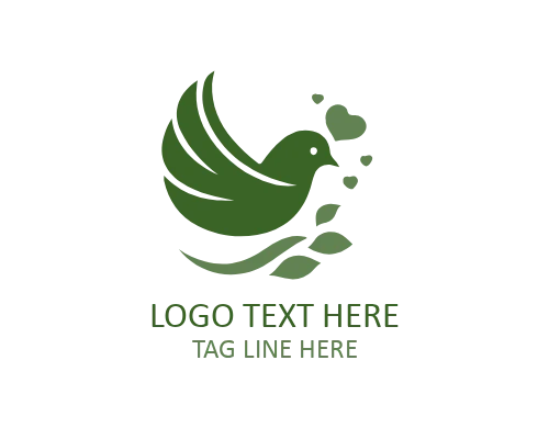  Eternal Love Bird Flat Logo for Forever Love Branding