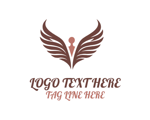 Eternal Peace Angel Wings Logo