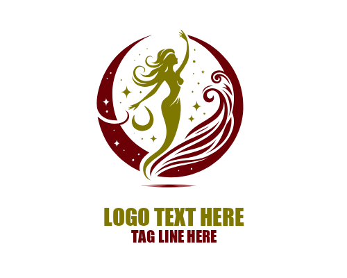 Ethereal Moon Woman Logo