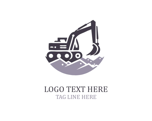 Excavator Company Emblem Logo