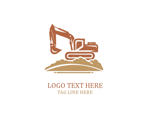 Excavator Outline Logo