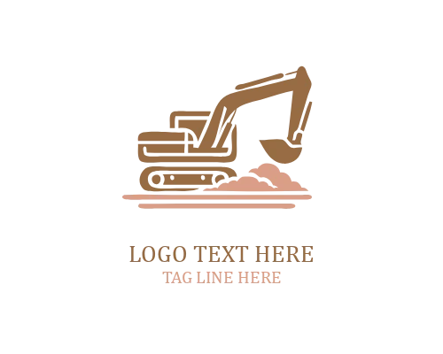 Excavator Truck Combo Logo