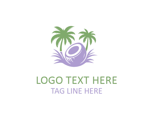 Exotic Coconut Fruit Logo
