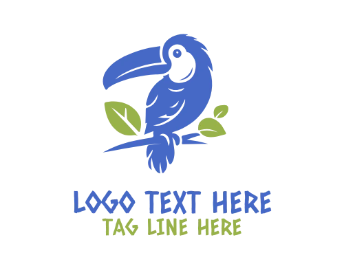 Exotic Toucan Bird Logo Vector