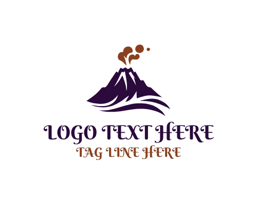 Explosion Volcano Mountain Logo