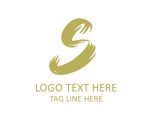 Expressive Brush Letter S Logo for Creative Identity