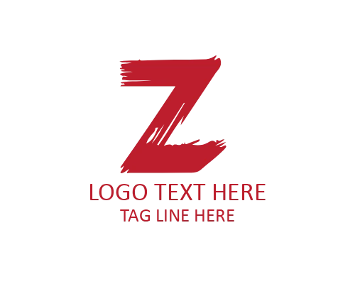 Expressive Brush Letter Z Logo for Creative Branding