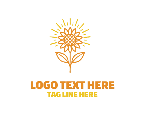 Expressive Sunflower Minimal Logo
