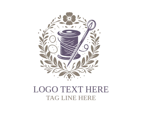  Fabric Roll Sewing Logo