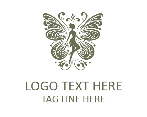 Fairy Vintage Art Deco Logo for Classic Branding