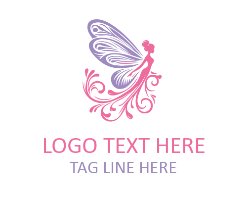Fairy Vintage Hand Drawn Logo for Magical Branding