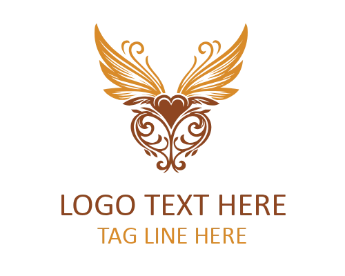 Fairy Vintage love Illustration Logo for Fantasy Branding
