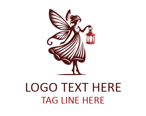 Fairy Vintage Ornament Logo for Artistic Branding