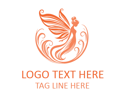 Fairy Vintage Silhouette Logo for Elegant Branding
