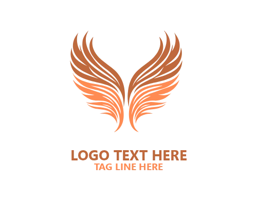 Faith Line Angel Wings Logo