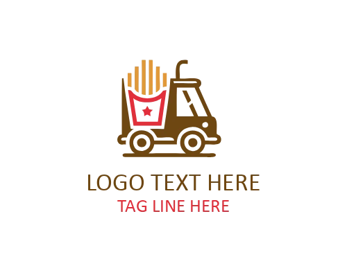 Falafel Middle Eastern Food Cart Logo for Street Cuisine