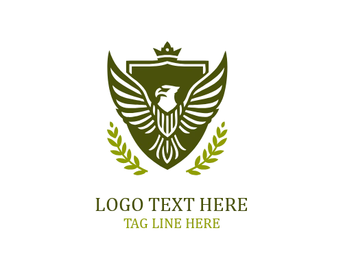 Falcon Style Eagle Shield Logo