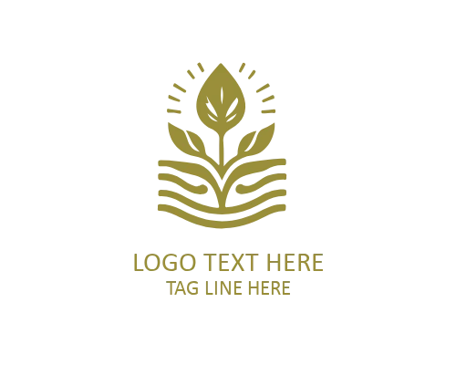 Fall Botanical Branch Logo for Organic Brands