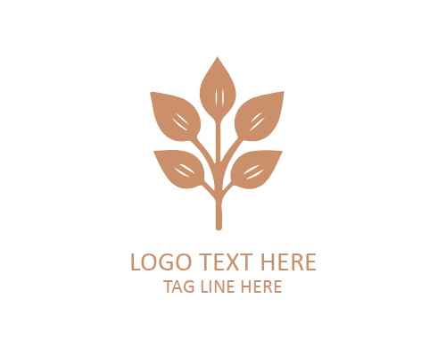 Fall Forest Plant Logo for Nature and Outdoor Brands